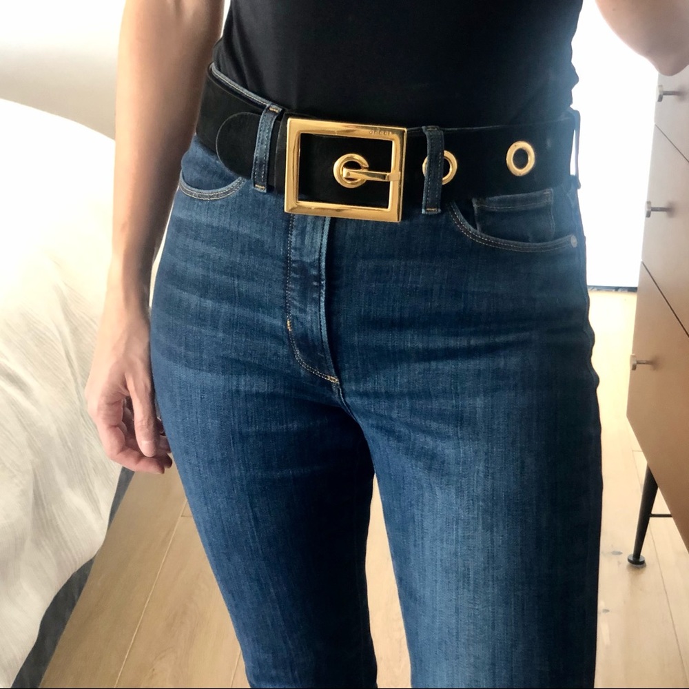 Authentic Gucci Black Suede Belt